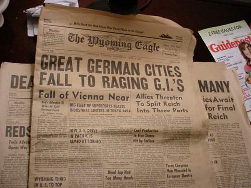 1945 newspapers,worth anything?