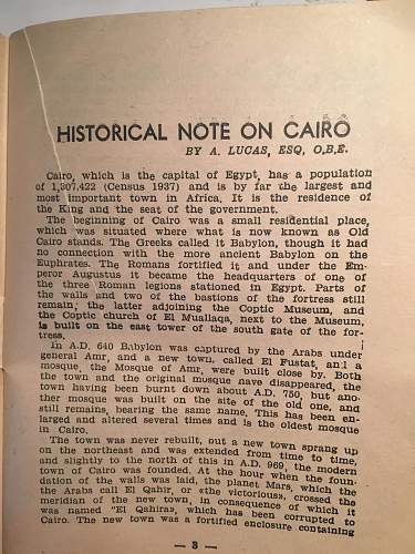 British services guide to Cairo ww2