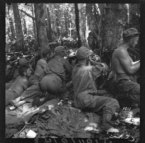 Photos of New Zealand Army wearing US made HBT uniform, Pacific 1943