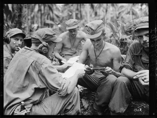 Photos of New Zealand Army wearing US made HBT uniform, Pacific 1943