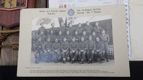 W.Os. and NCOs school N° 16 Belgian NCOs RASC course N°7 platoon