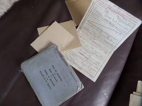 Carboot find from today Paperwork lot from a  POW in WW1 who lost a leg