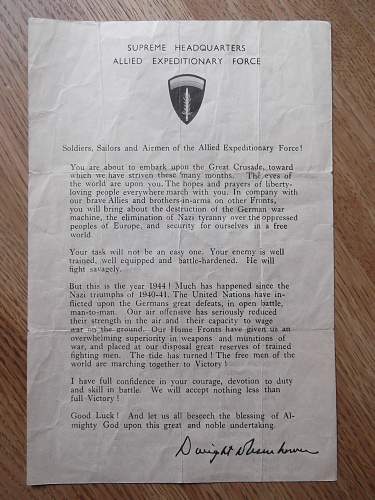 Eisenhower D-Day Letter