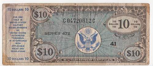 US Military Payment Certificate