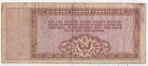 US Military Payment Certificate