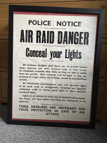 Air Raid Warning Poster