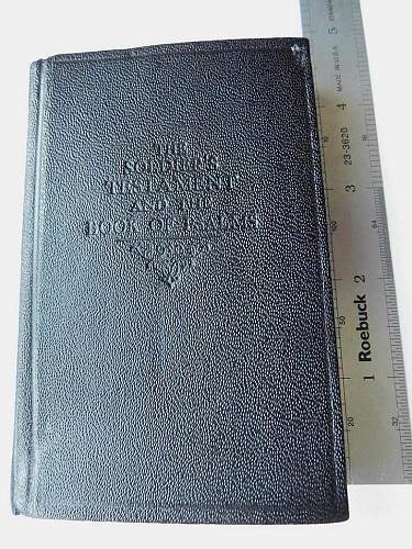 Bible used in attestation (enlistment) ceremony of British soldier