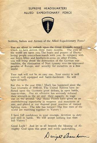 Eisenhower D-Day letter