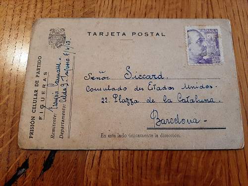 1941 French soldier book issued in Casablanca - prisoner 1943 in Spain - many questions