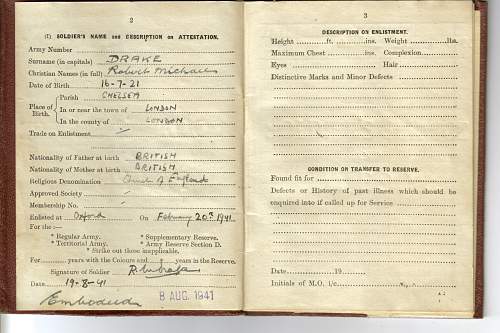 British WW2 casualty Paybooks