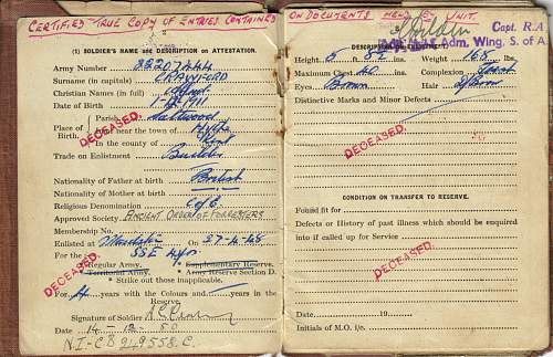 British WW2 casualty Paybooks