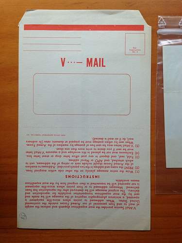 Unopened V-Mail dated July 23rd 1944