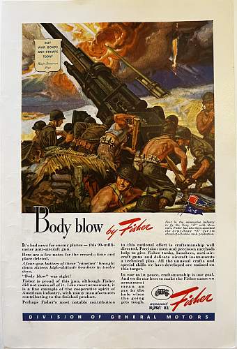 War bond ads by Fisher Body, GM
