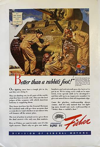 War bond ads by Fisher Body, GM