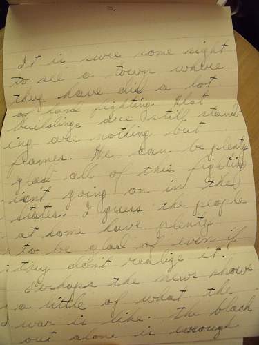 ww2 US letter home about war