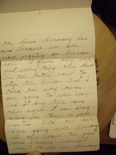 ww2 US letter home about war