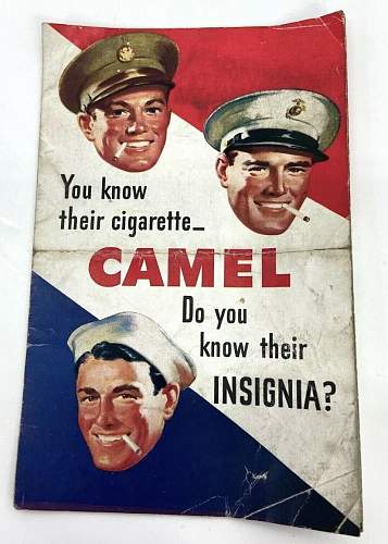 WWII Camel Cigarettes Military Advertisement Brochure 1943