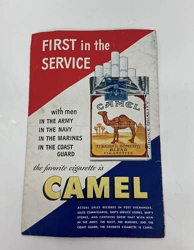 WWII Camel Cigarettes Military Advertisement Brochure 1943