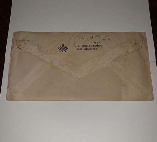 WW2 Era Envelope Sent by Servicemen +personally Signed photo from him