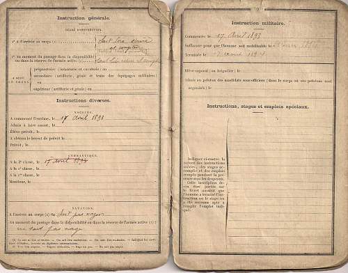 1893 21e Regiment of Dragons french military paperwork