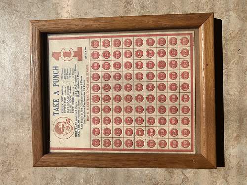 WW2 Era “Take a Punch at Hitler” US Defense Bonds Punch Board Game.