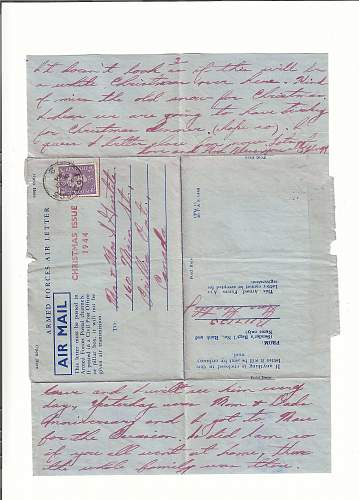 Two WW2 Era Letters written/typed by Canadian Soldier