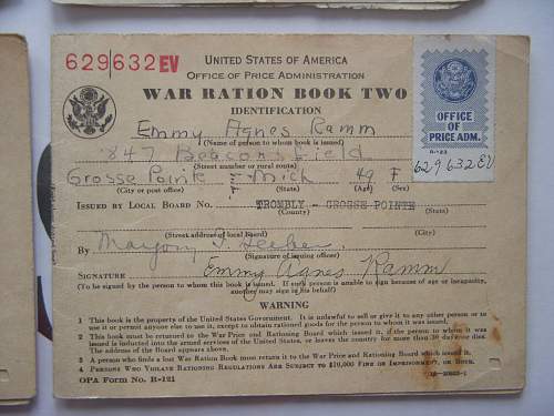 War Ration Books