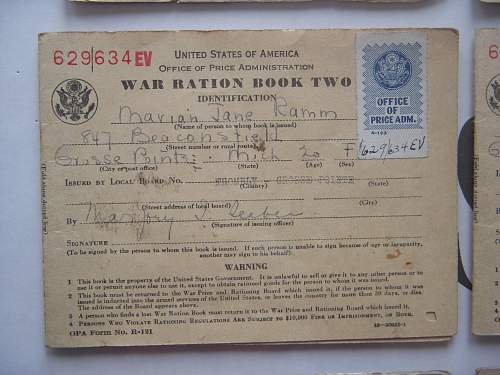 War Ration Books