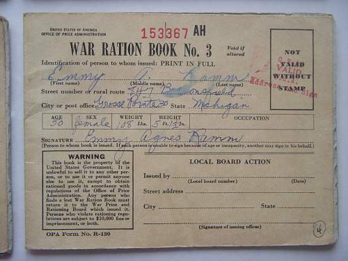 War Ration Books