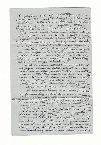 WW2 Era Letter Written by U.S. Serviceman. He writes about his experiences in the ETO(Normandy, The War, Destruction of Cities, Defeating Germany, French Girls, Visiting Paris etc.
