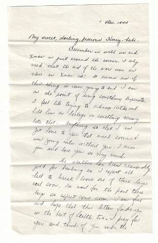 WW2 Era Letter Written by Soldier in Europe. He writes of wanting to Kidnap Hitler and Hold him Hostage in order to get home, and missing his wife.