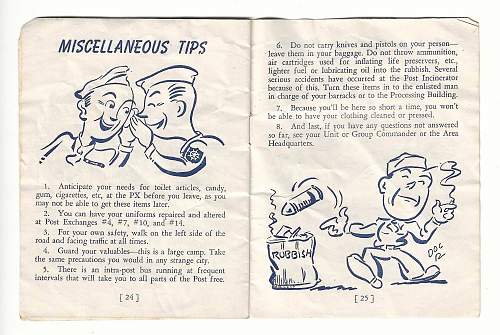 WW2 Era Booklet Given to All Troops Processing Through Camp Kilmer After Returning From The War in Europe.