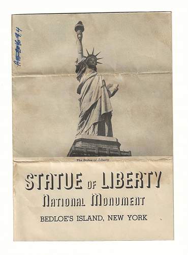 WW2 Era Statue Of Liberty Tour Booklet From My Friend Sam Carlile, WW2 Veteran.