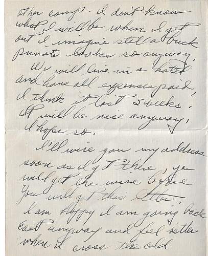 WW2 Era Letter Written by Serviceman onboard a Train Heading To Detroit.