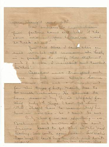 WW2 Era Letter Written by Sailor Onboard a Destroyer. He writes about the recent Normandy Invasion and more.