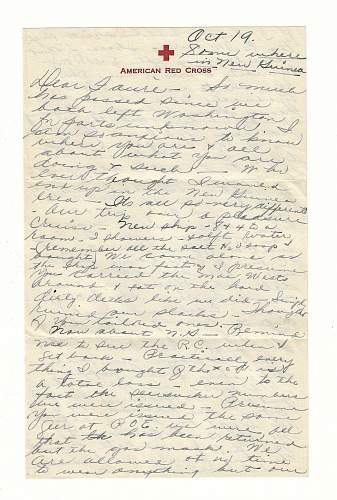 WW2 Era Letter Written by American Red Cross Nurse in New Guinea.