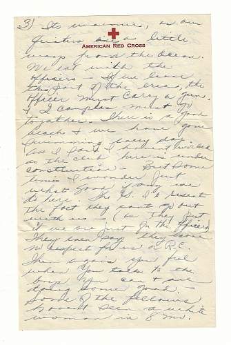 WW2 Era Letter Written by American Red Cross Nurse in New Guinea.