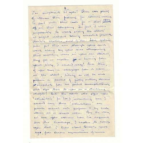 WW2 Era Letter Written by British Serviceman. He writes of his stay in Brussels, Bombing Jerries, and many other topics.