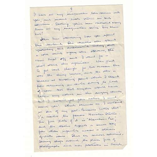 WW2 Era Letter Written by British Serviceman. He writes of his stay in Brussels, Bombing Jerries, and many other topics.