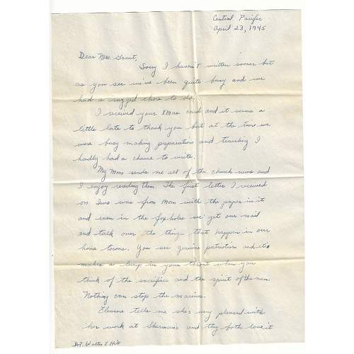 WW2 Era Letter Written by U.S. Marine Shortly After The Battle of Iwo Jima. “Nothing can stop the Marines”.