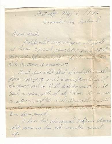 WW2 Era Letter Written by American Soldier While Training in Ireland. He Would be killed 2 Months Later in Normandy.