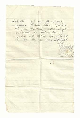 WW2 Era Letter Written by Royal Navy Sailor Who would later be Killed by a German U-Boat.