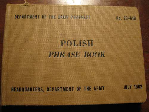 US Army Polish phrase book