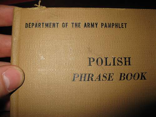 US Army Polish phrase book