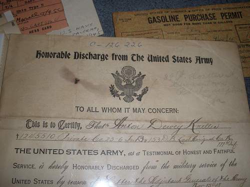 Ww1 discharge papers