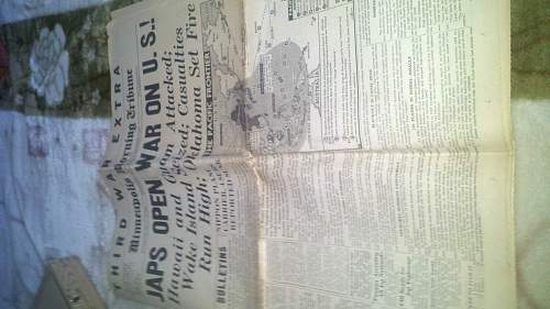 original pearl harbor news paper?