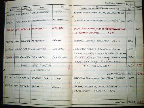 RCAF /RAF Squadron 78 Flight Log Book (Halifax Bomber)