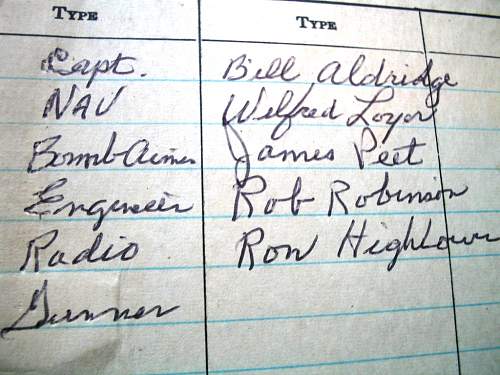 RCAF /RAF Squadron 78 Flight Log Book (Halifax Bomber)