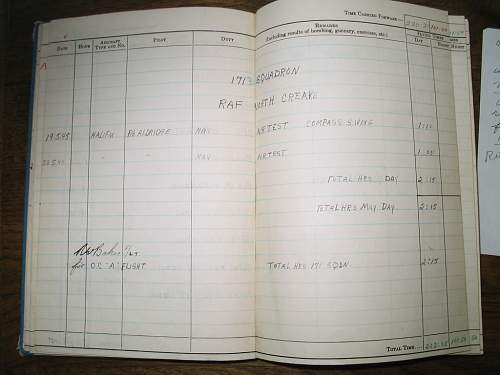 RCAF /RAF Squadron 78 Flight Log Book (Halifax Bomber)