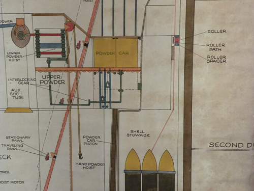 WPA V48 US Navy Gun Turret drawing WWII